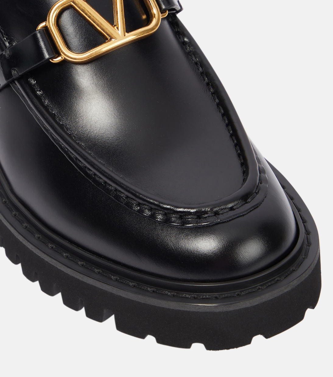 VLogo leather loafers | Valentino Garavani