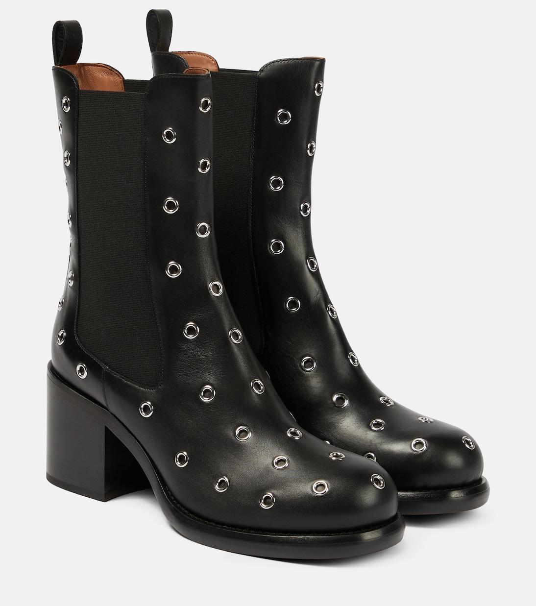 Bottines en cuir à ornements | Alaïa