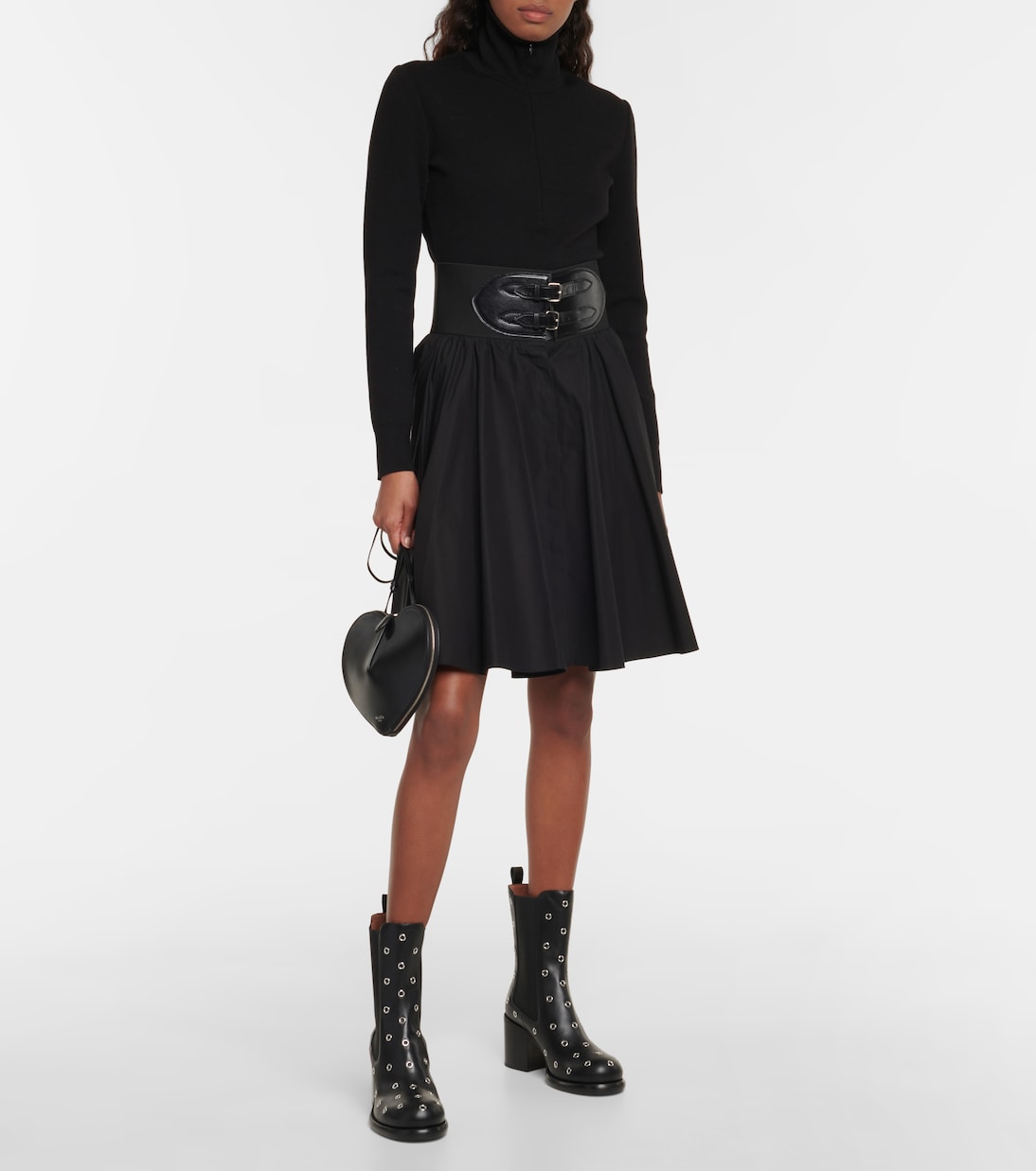 Bottines en cuir à ornements | Alaïa