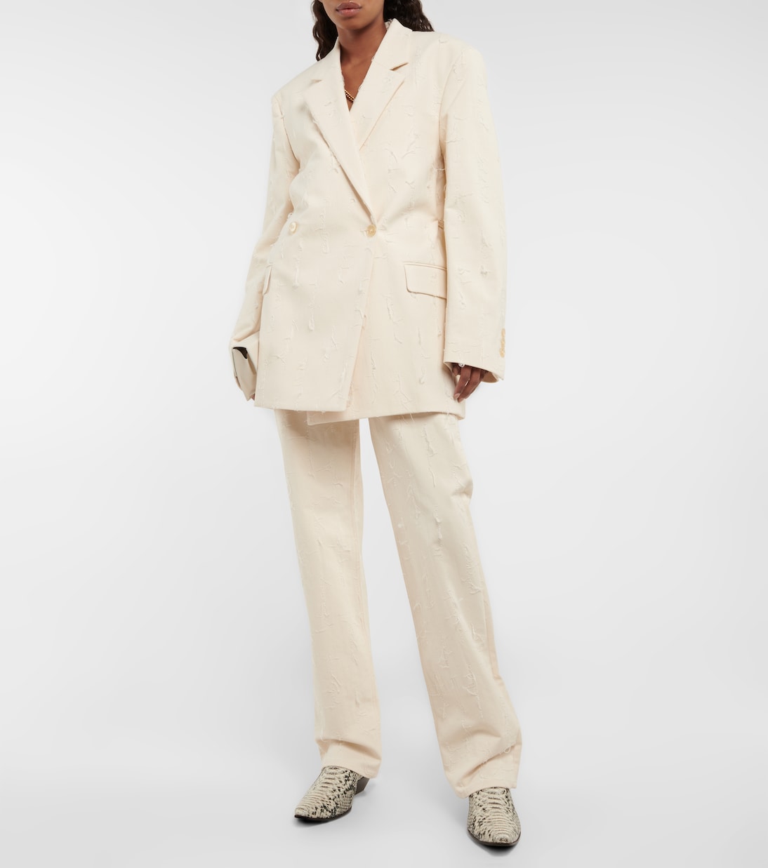 Botines de piel con efecto serpiente | Acne Studios