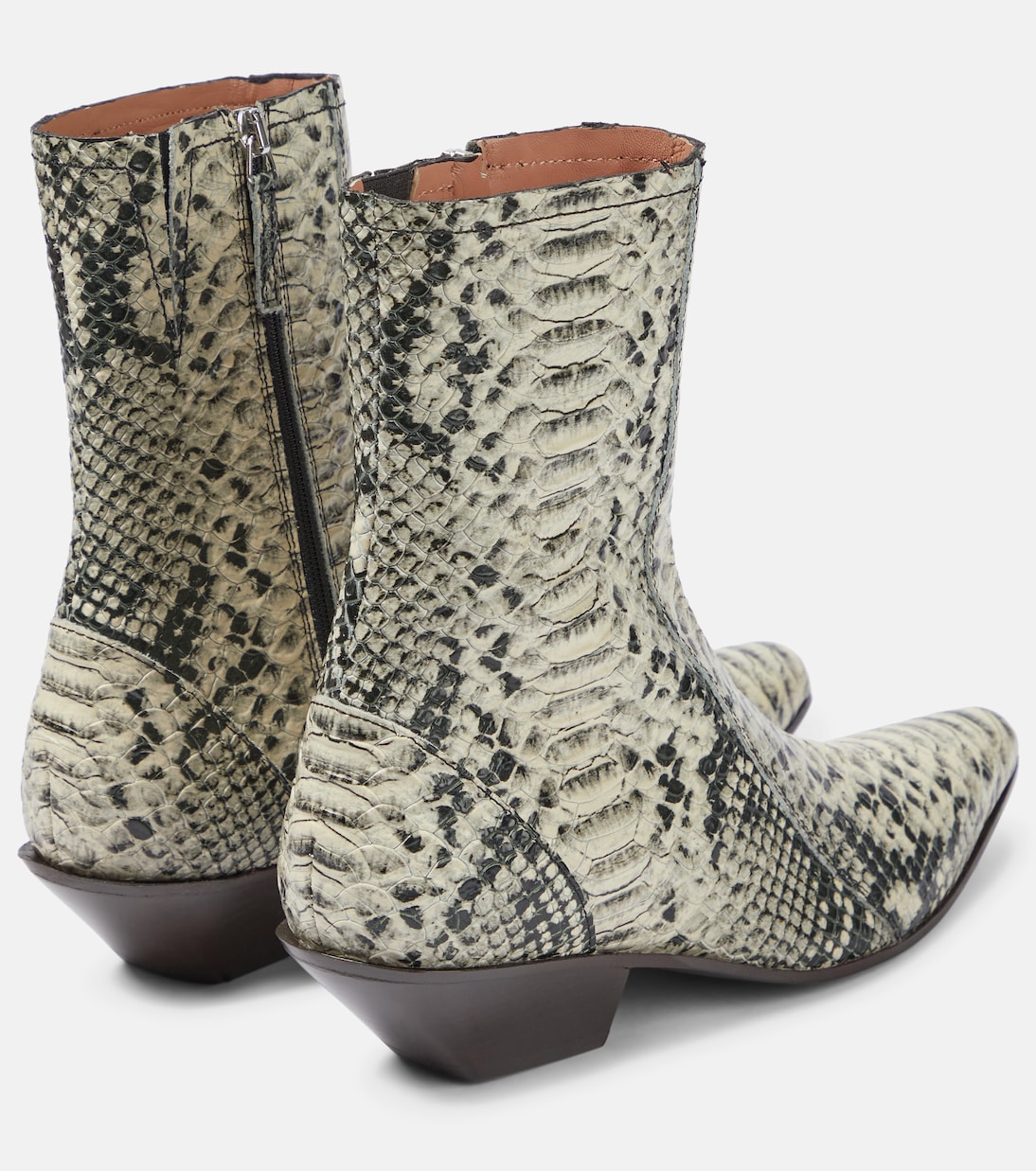 Botines de piel con efecto serpiente | Acne Studios