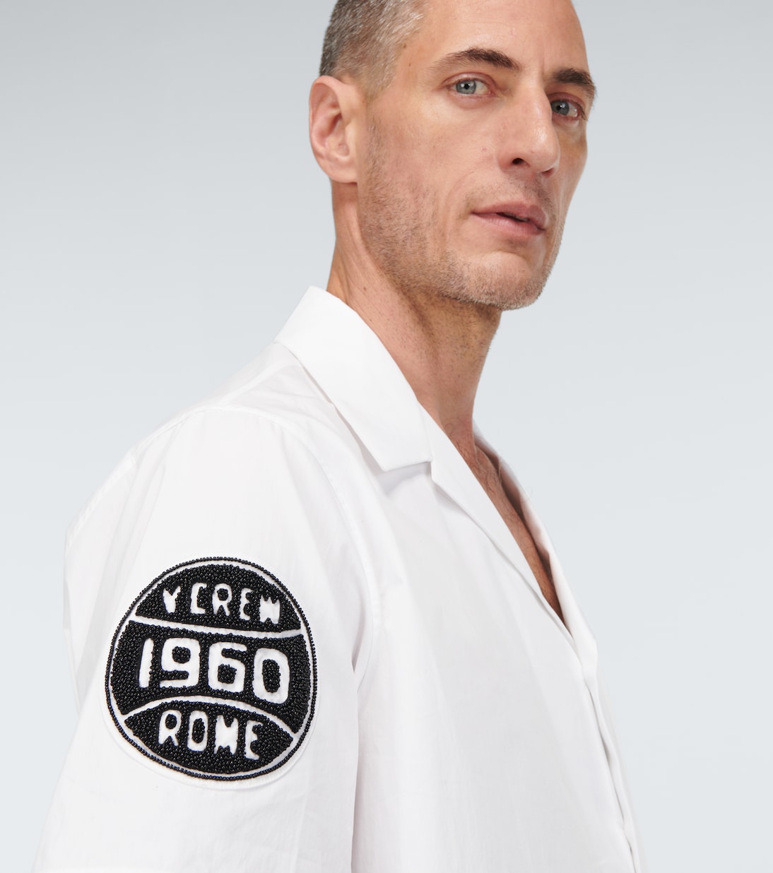 Camicia da bowling in cotone con ricamo | Valentino