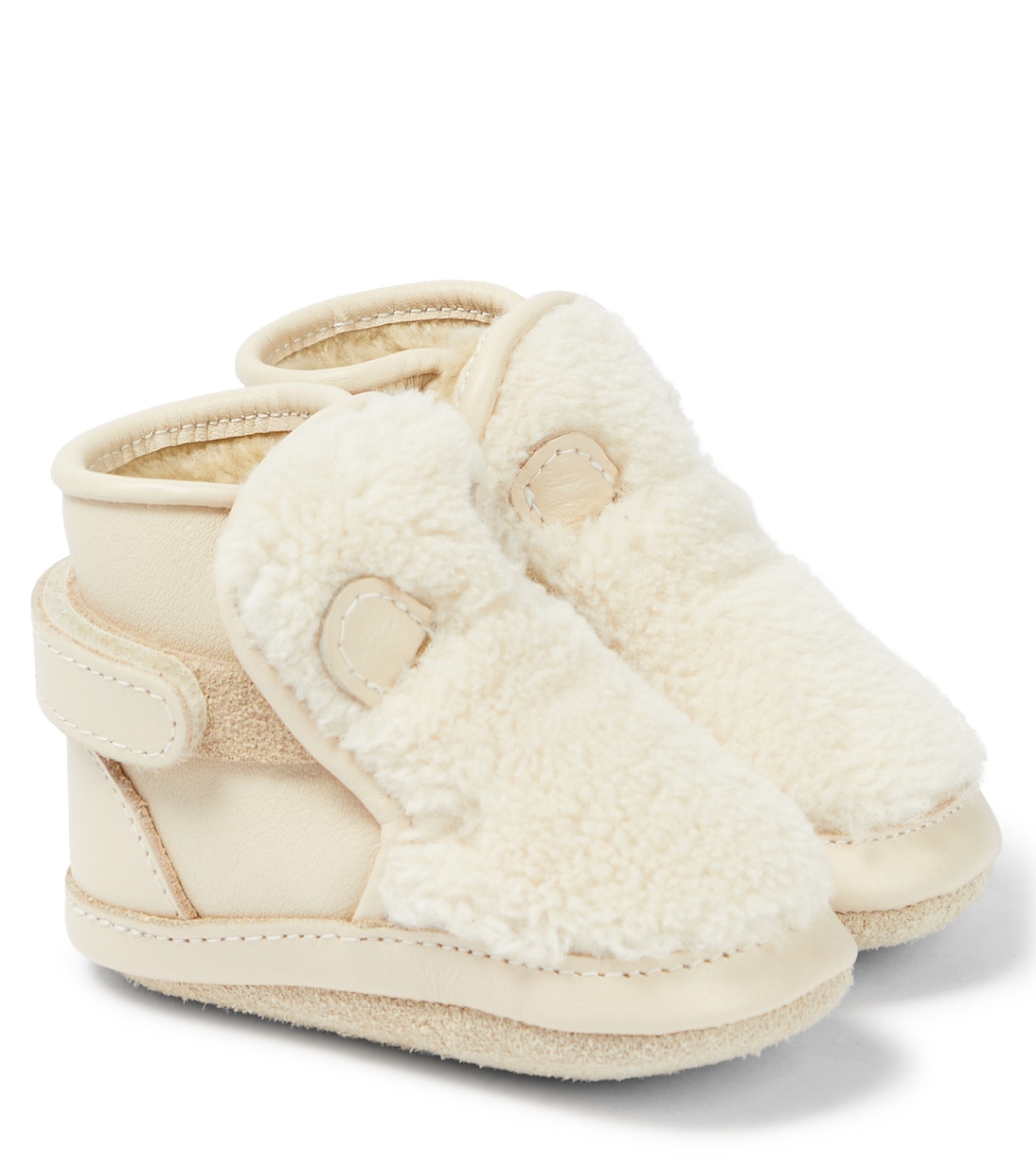 Baby Schuhe Richy aus Leder und Faux Shearling | Donsje