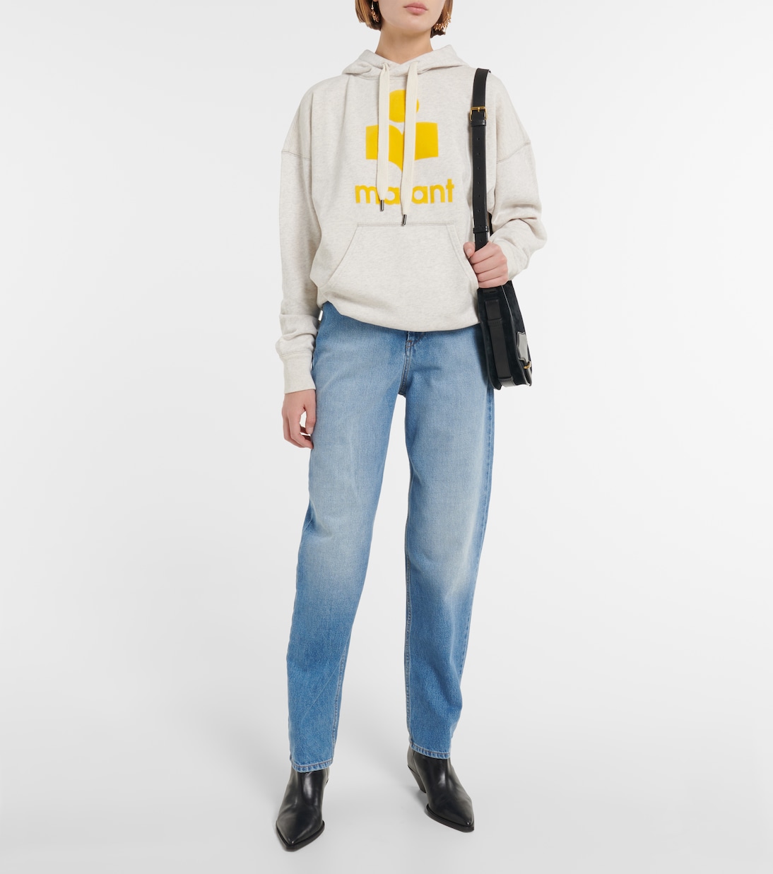 Sweat-shirt à capuche Mansel en coton mélangé à logo | Marant Etoile