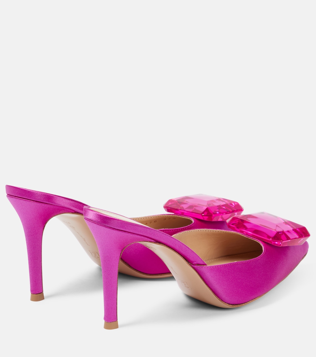 Verzierte Mules Jaipur 85 aus Satin | Gianvito Rossi
