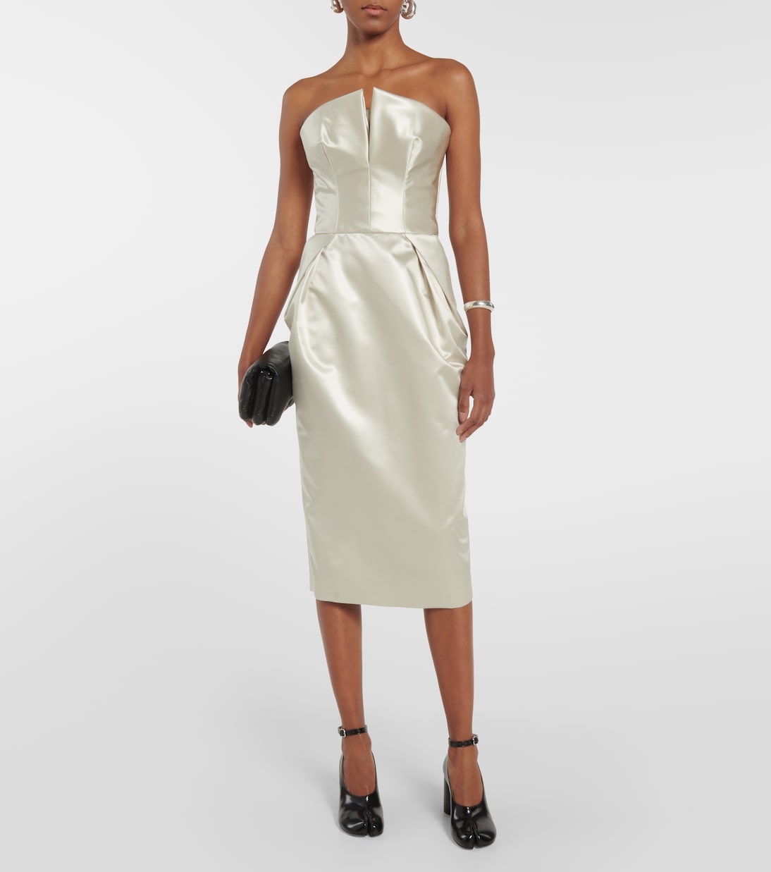 Abito midi in raso | Maison Margiela