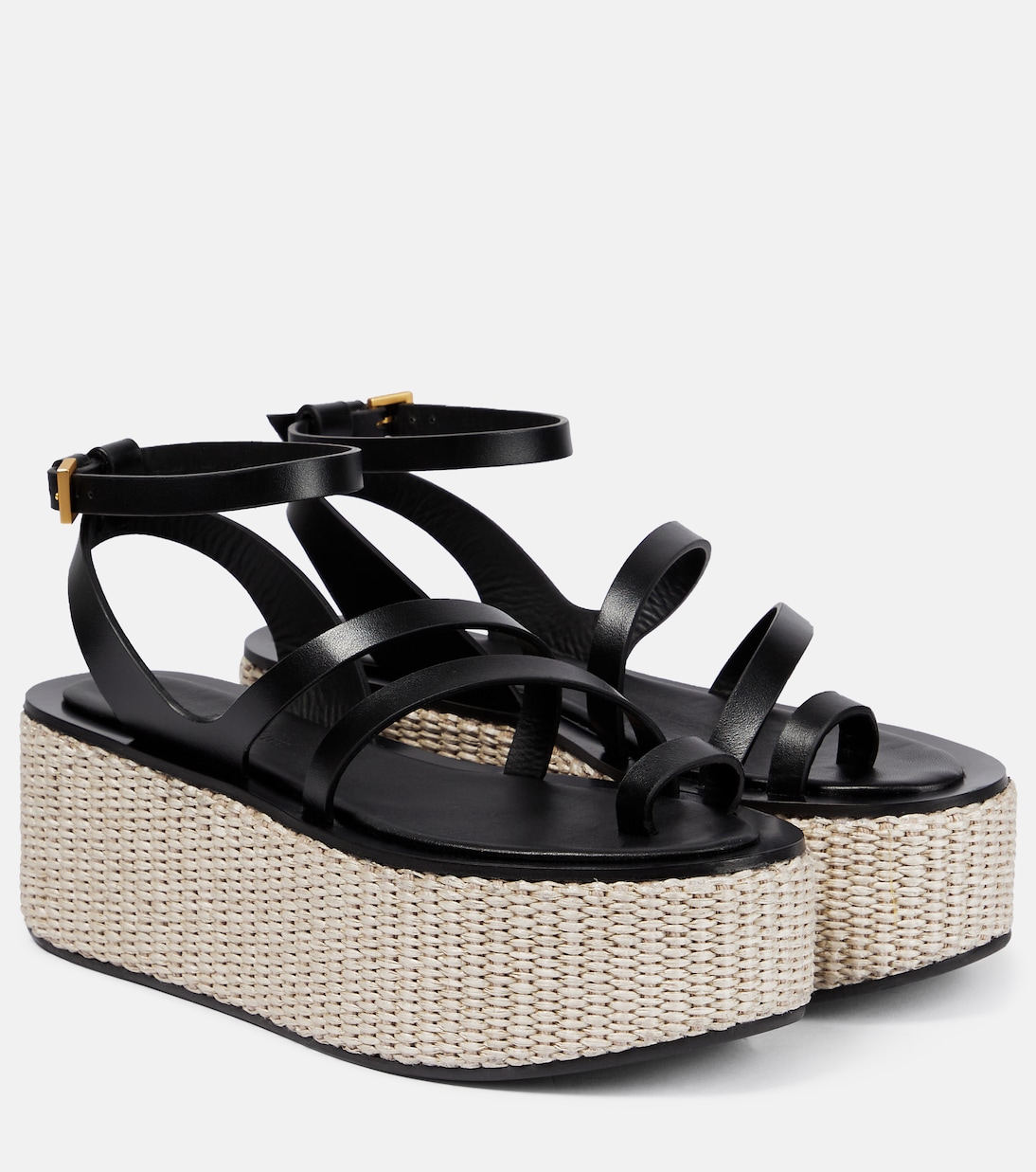 Sandali Biarritz in pelle con platform | Max Mara