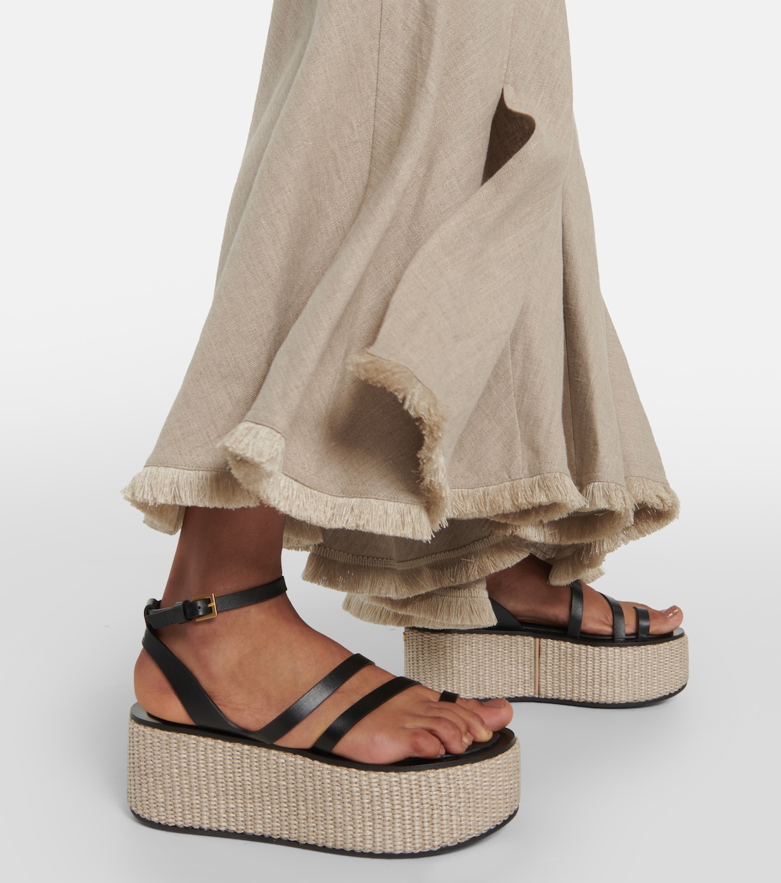 Sandali Biarritz in pelle con platform | Max Mara