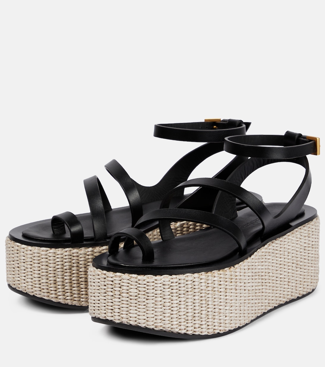 Sandali Biarritz in pelle con platform | Max Mara