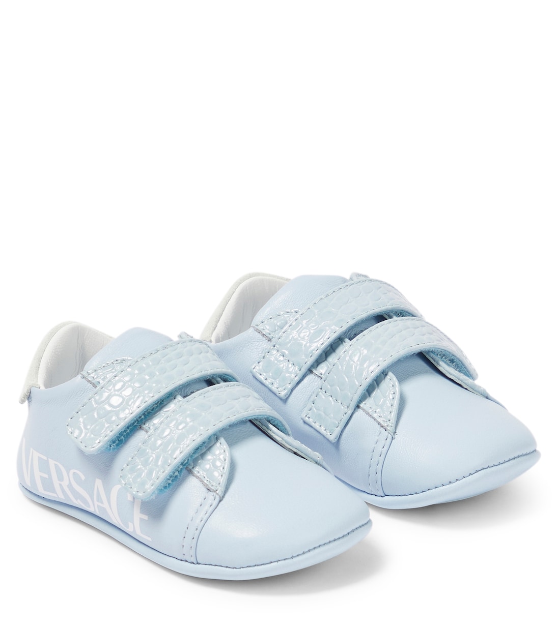 Bébé – Baskets en cuir à logo | Versace Kids