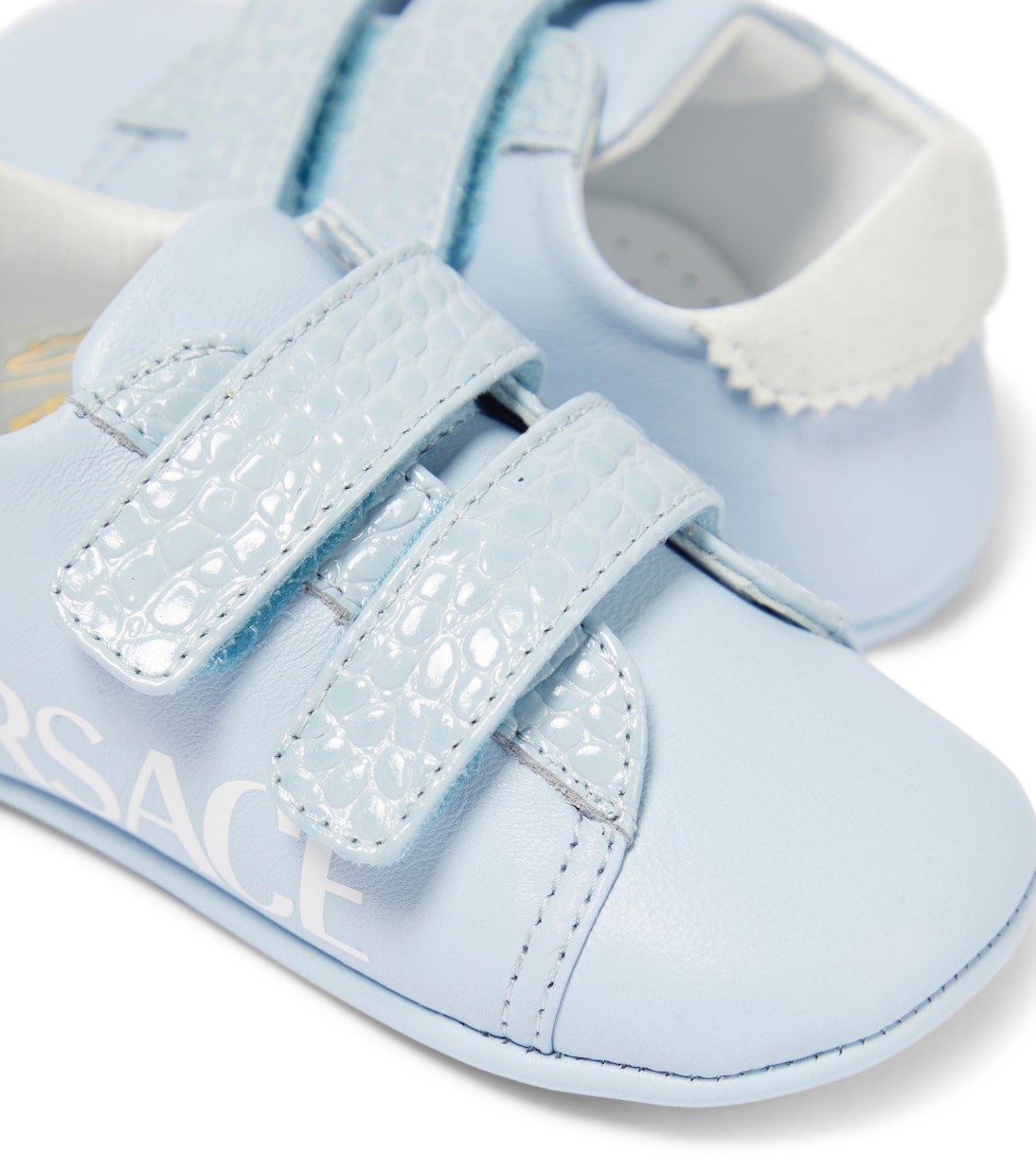 Bébé – Baskets en cuir à logo | Versace Kids