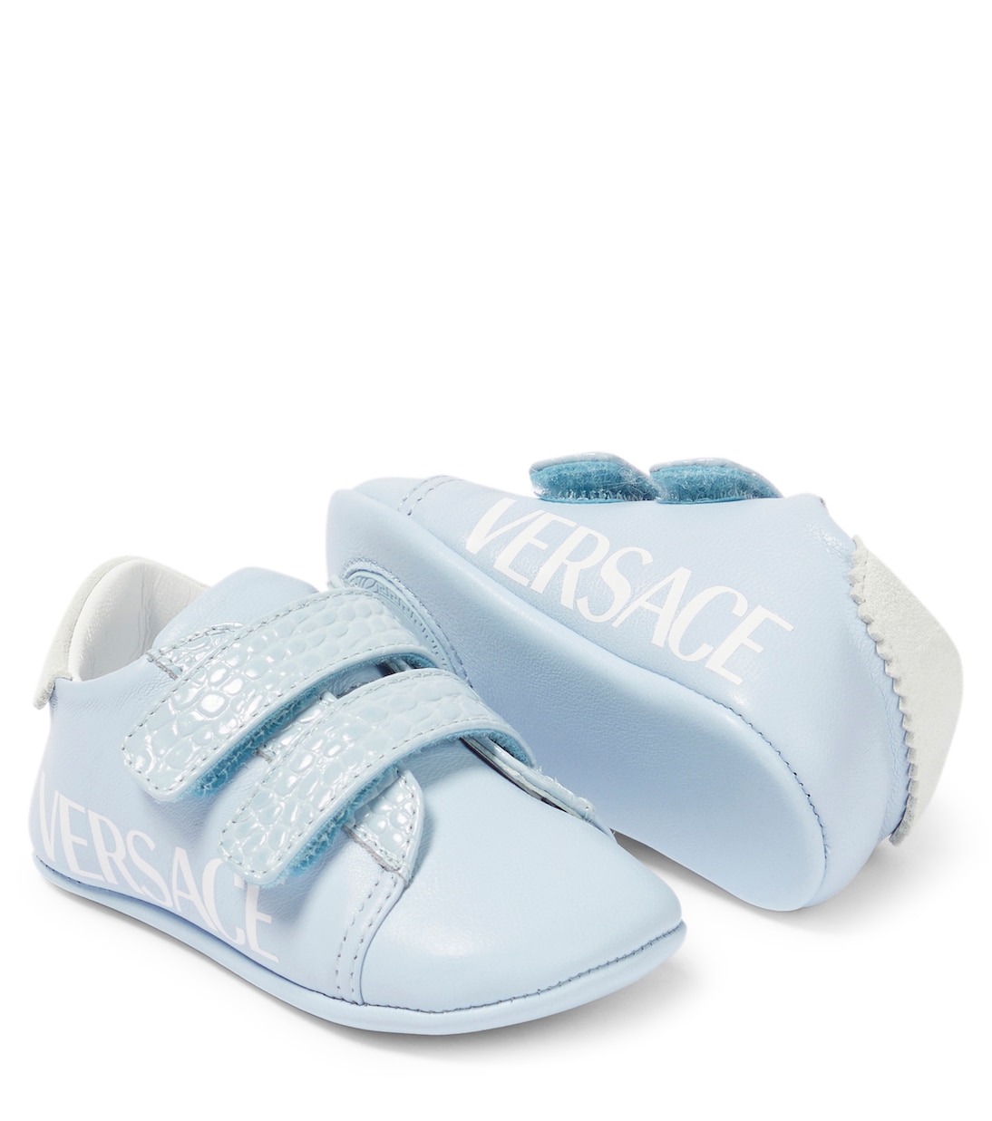 Bébé – Baskets en cuir à logo | Versace Kids