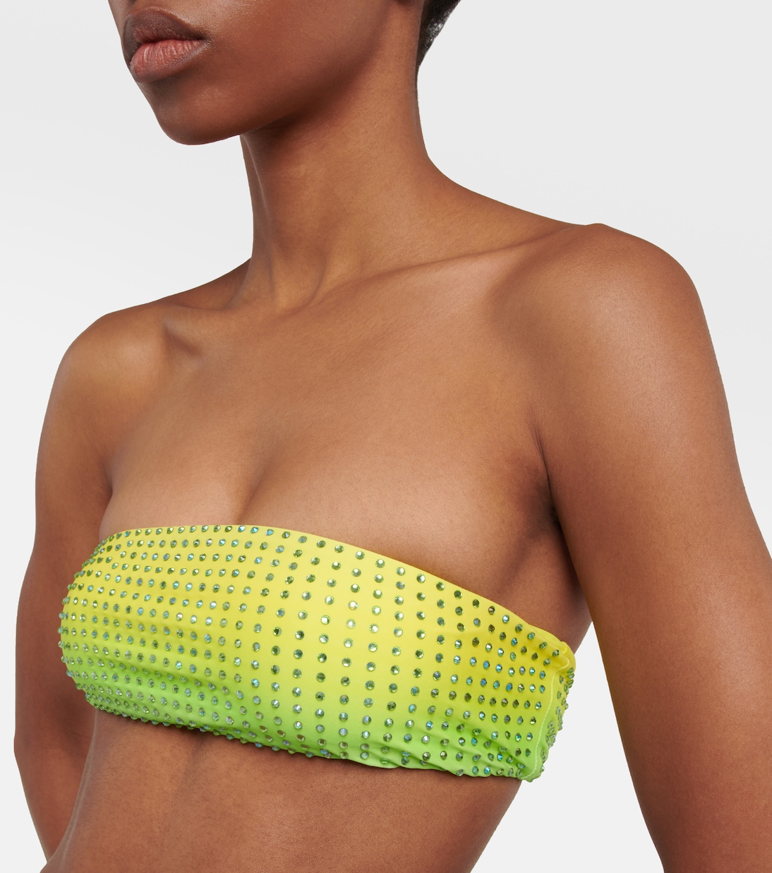 Top bikini a fascia con cristalli | Self-Portrait
