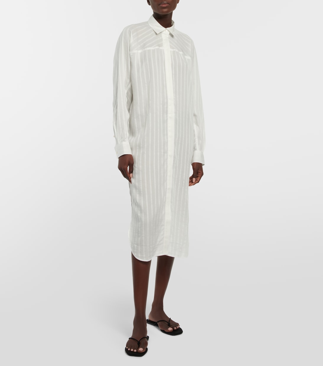 Hemdblusenkleid aus Jacquard | Toteme