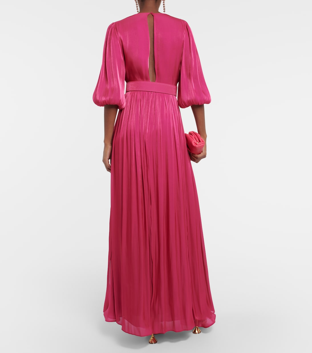 Mira pleated georgette gown | Costarellos