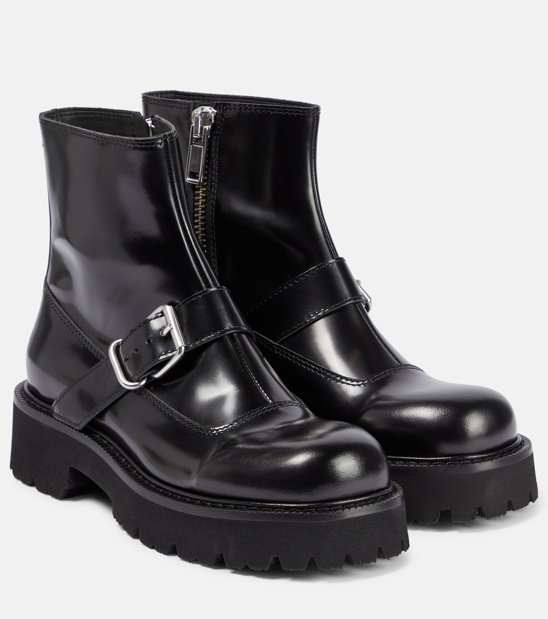 Botines de piel con hebilla | MM6 Maison Margiela