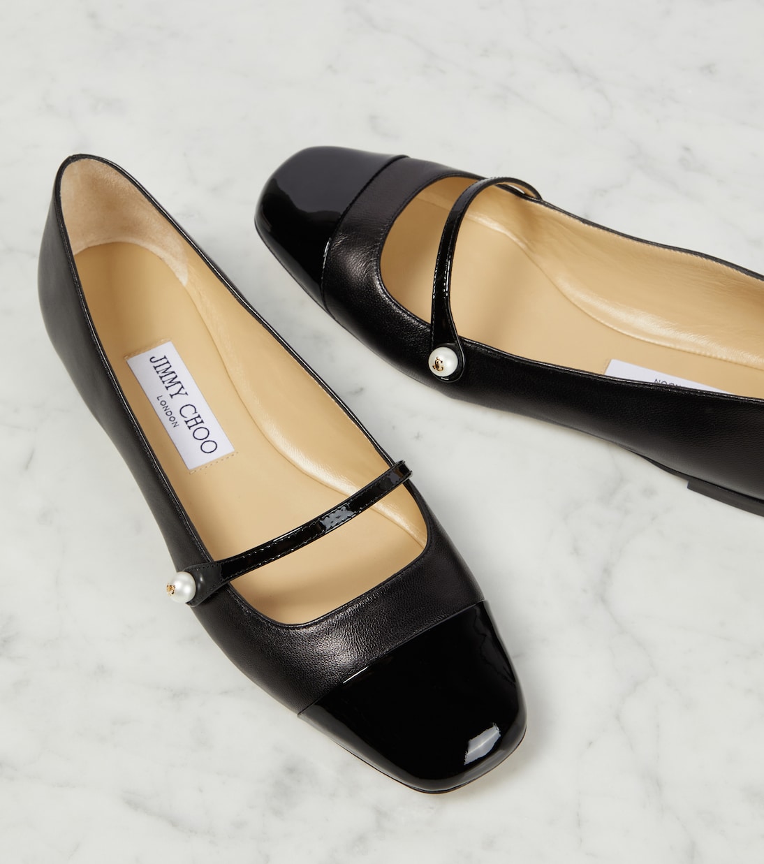 Ballerinas Elisa aus Leder | Jimmy Choo