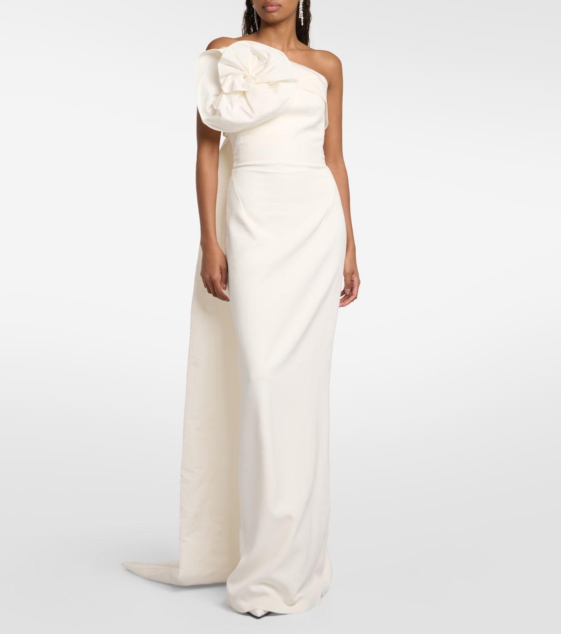 Bridal Briannie crêpe and faille gown | Safiyaa