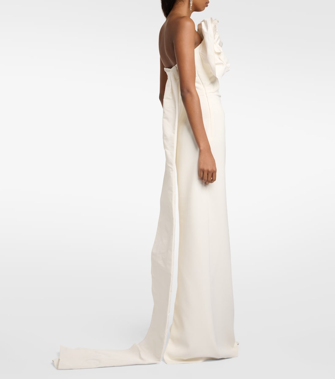 Bridal Briannie crêpe and faille gown | Safiyaa