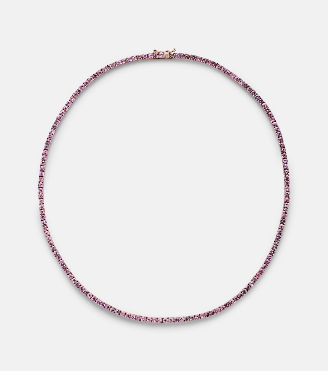 Gioiello Elegante in Oro Rosa 14kt con Zaffiri Rosa per Giovani Stilisti