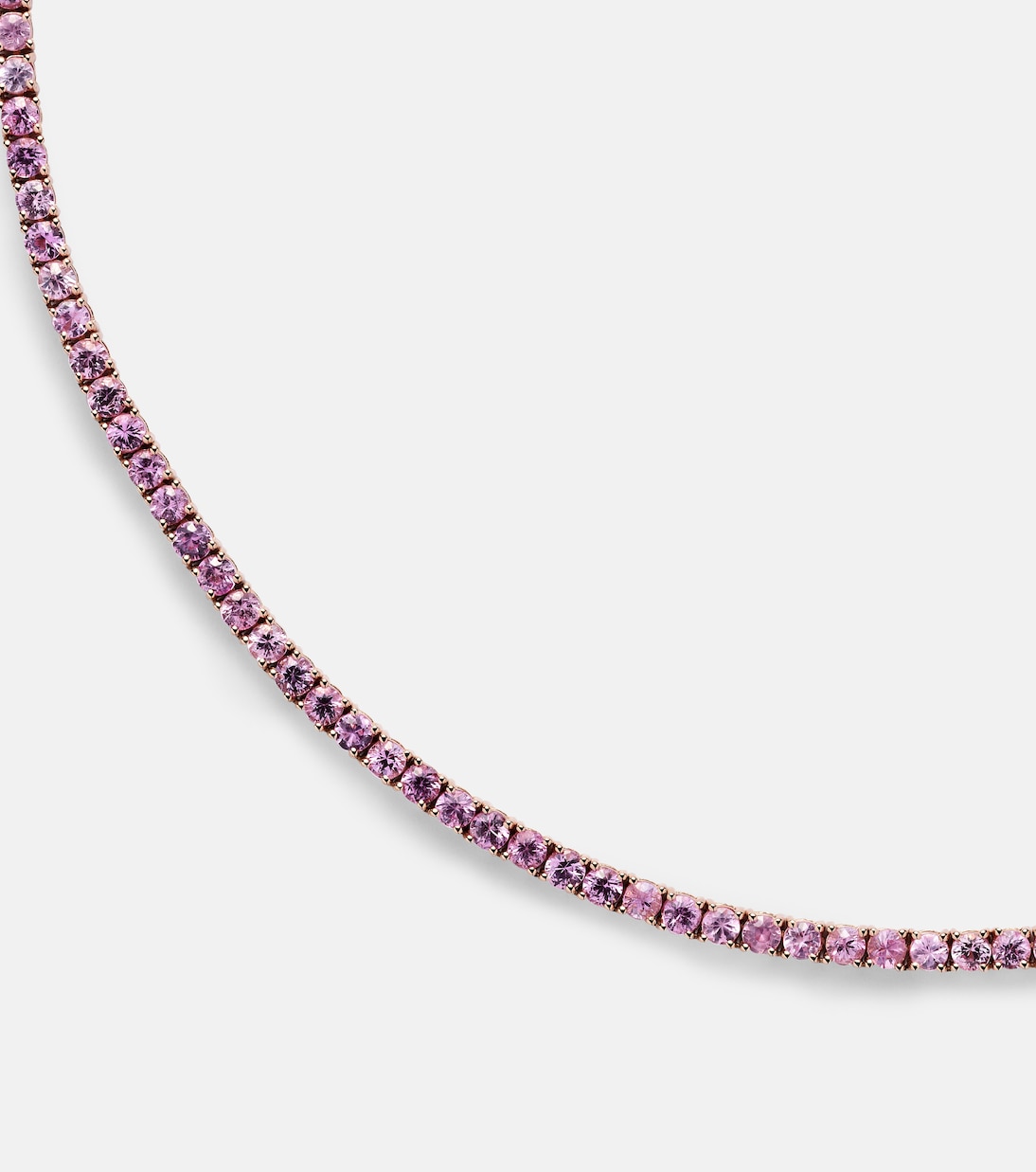Gioiello Elegante in Oro Rosa 14kt con Zaffiri Rosa per Giovani Stilisti