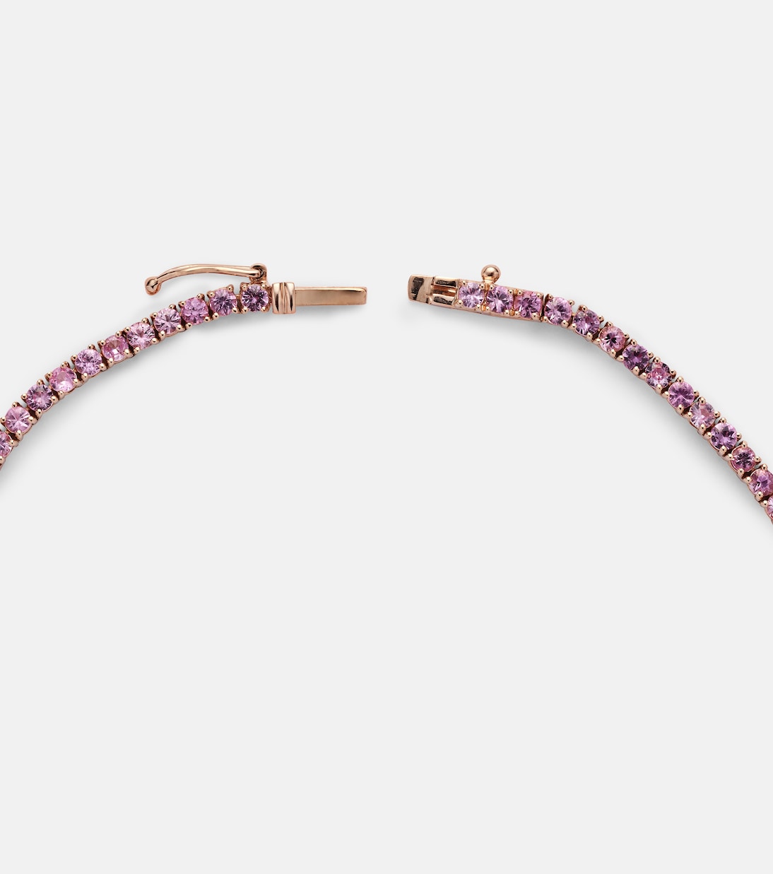Gioiello Elegante in Oro Rosa 14kt con Zaffiri Rosa per Giovani Stilisti