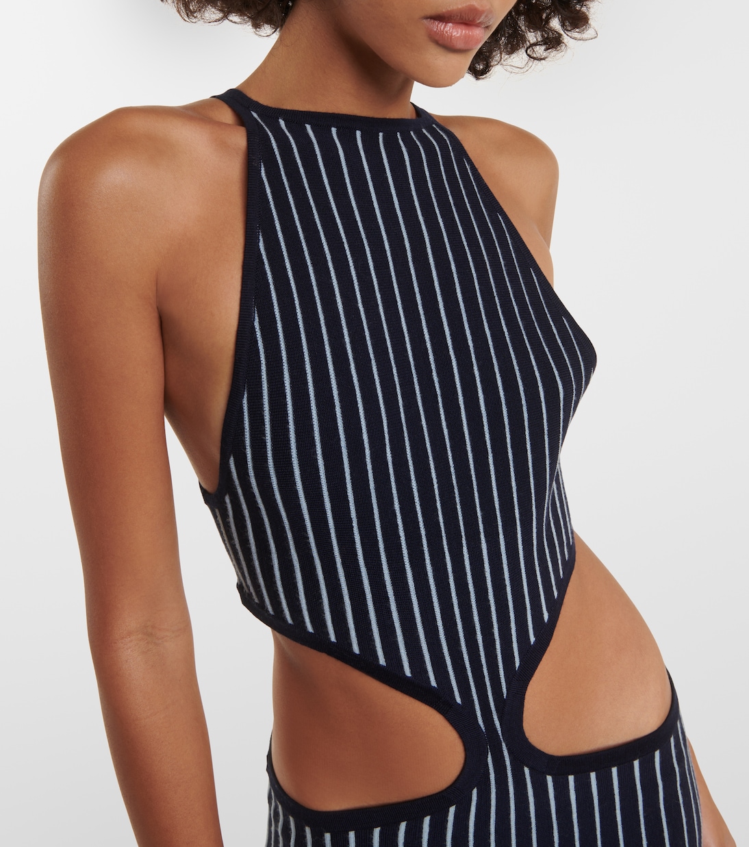 Tam striped cutout wool and silk maxi dress | Gabriela Hearst