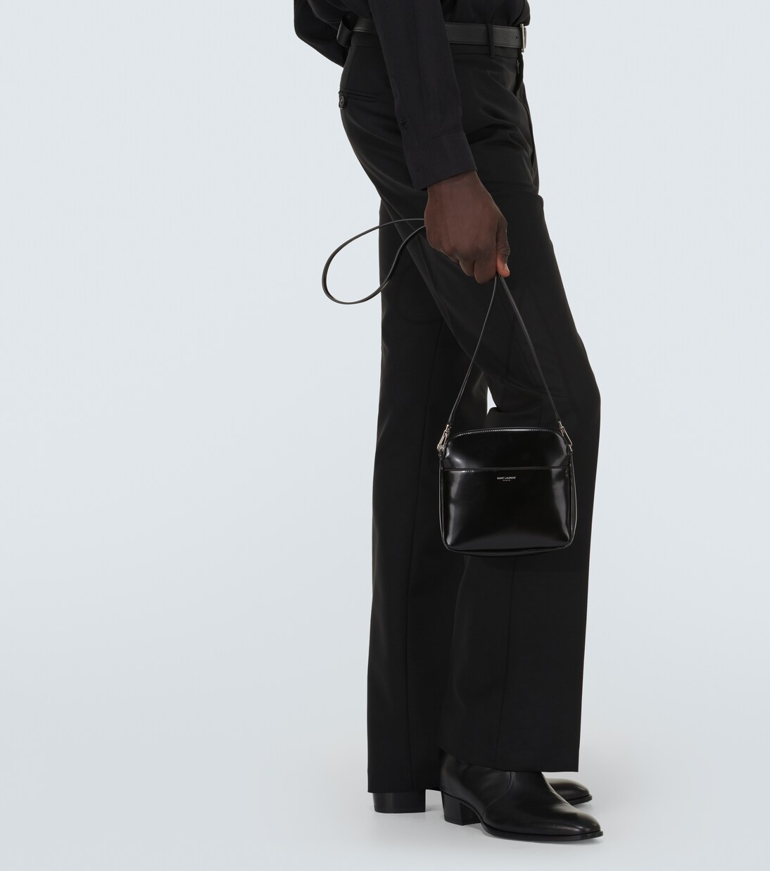 Messenger Bag Paris Mini aus Leder in Schwarz - Saint Laurent 