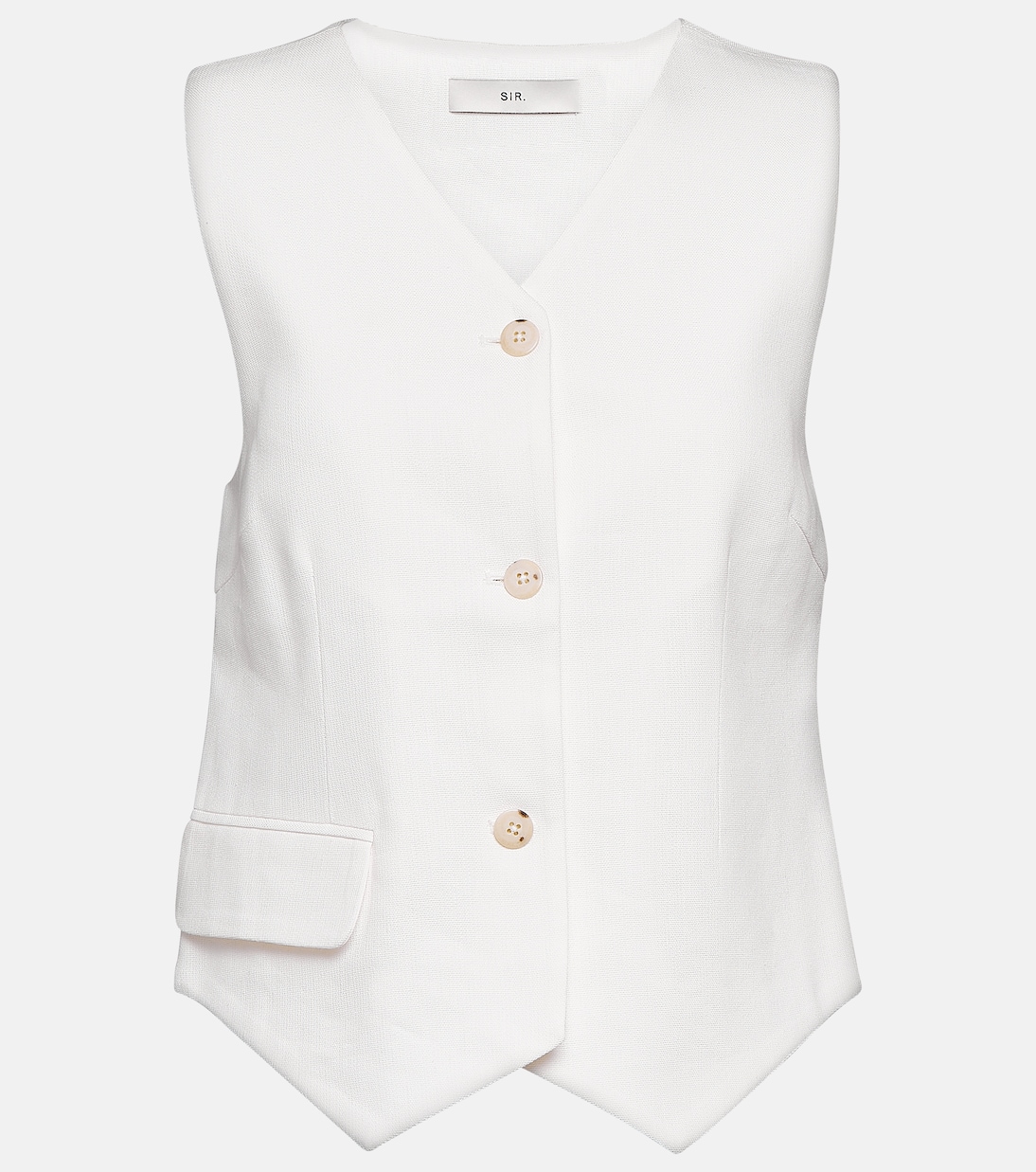 Veste sans manches Clemence en lin mélangé | SIR