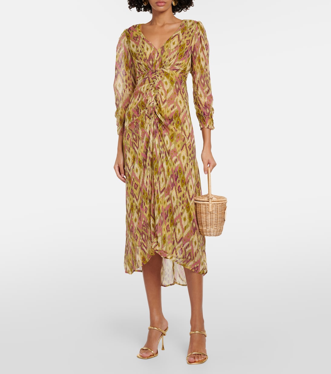 Vestido midi Cailey de georgette | Velvet
