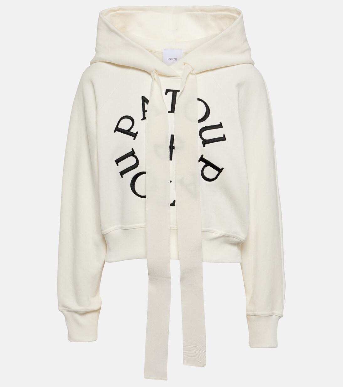 Sudadera de algodón cropped con logo | Patou