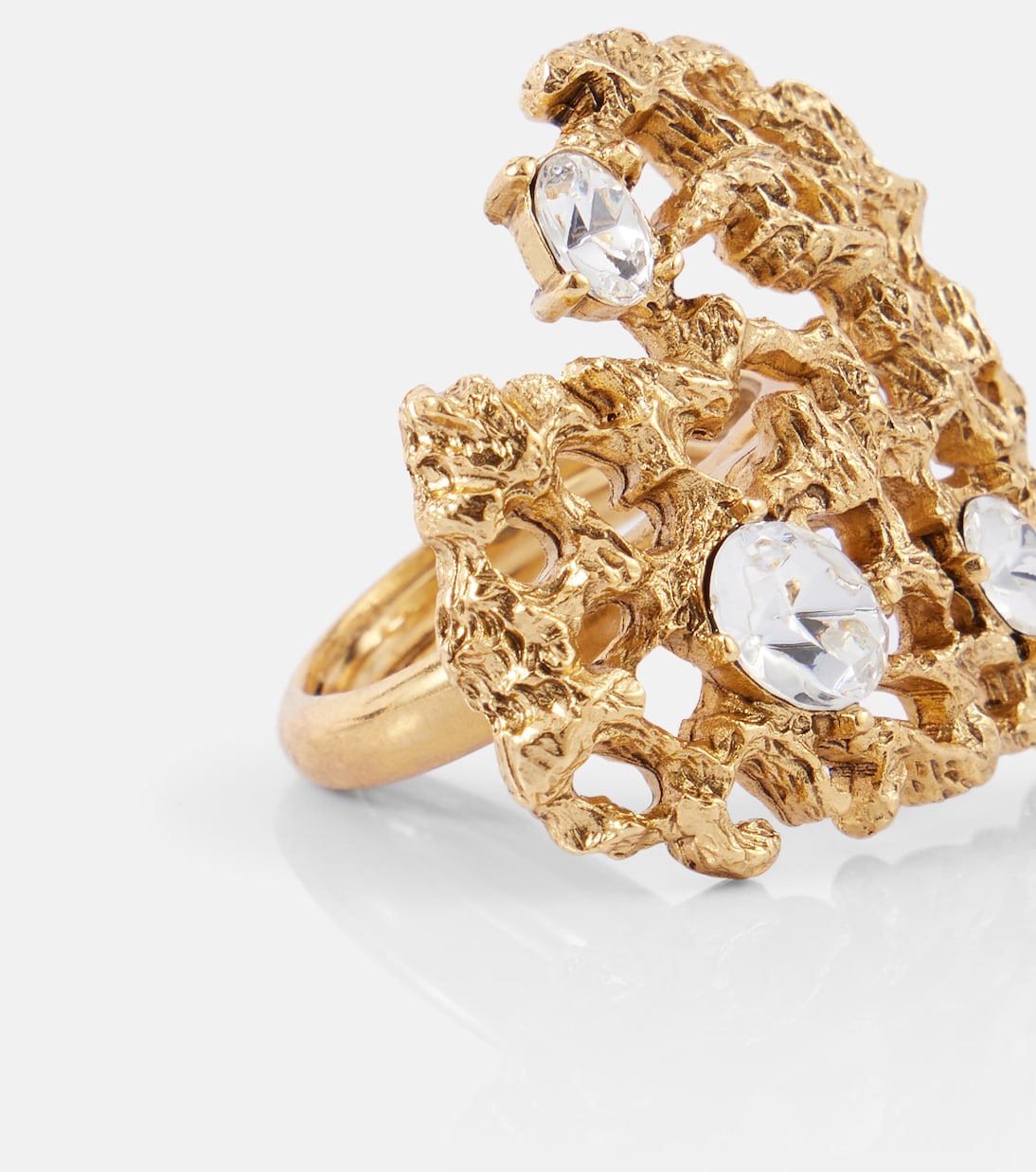 OSCAR DE LA RENTA Anello con Cuore Corallo Decorato per Giovani Stilisti