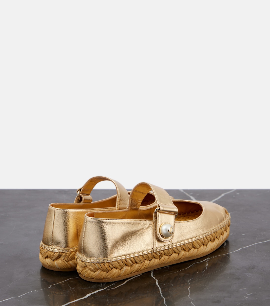 Fayence metallic leather espadrilles | Jimmy Choo