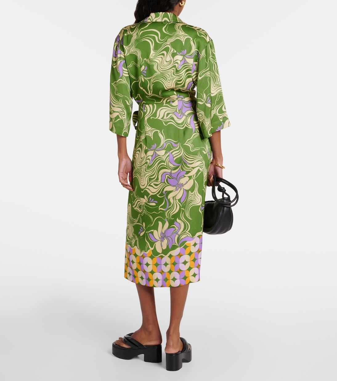 Bedrucktes Wickelkleid aus Satin | Dries Van Noten