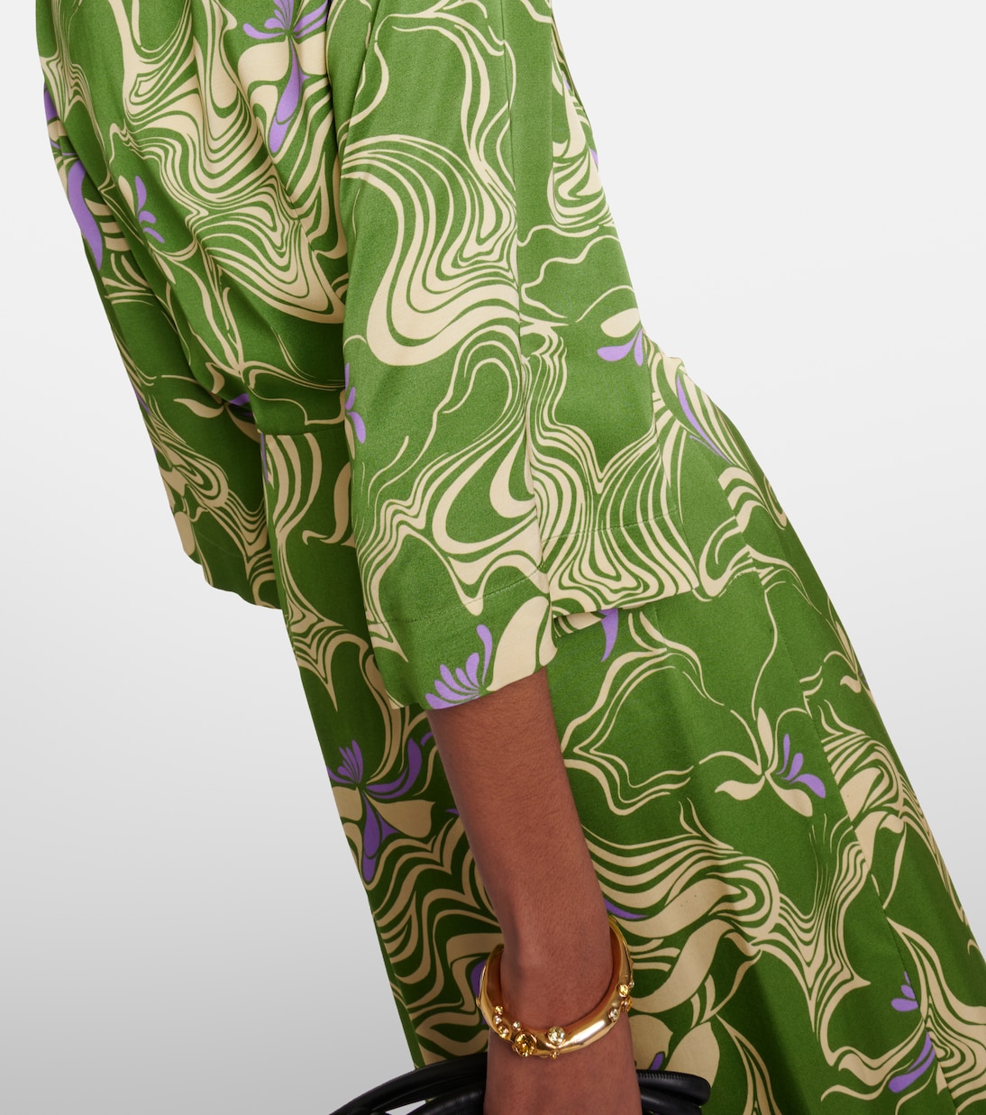 Bedrucktes Wickelkleid aus Satin | Dries Van Noten