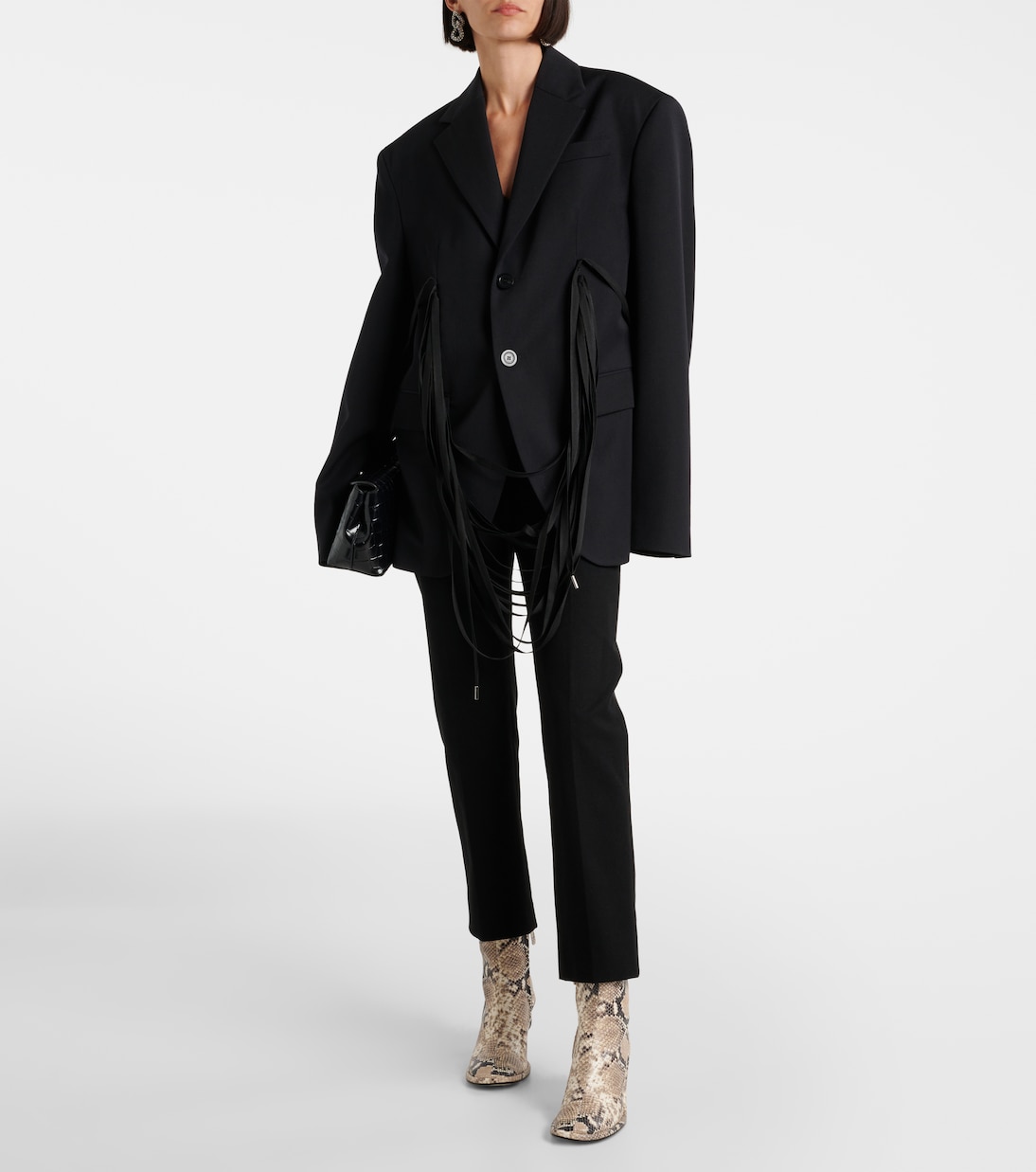 Teo snake-effect leather ankle boots | Souliers Martinez