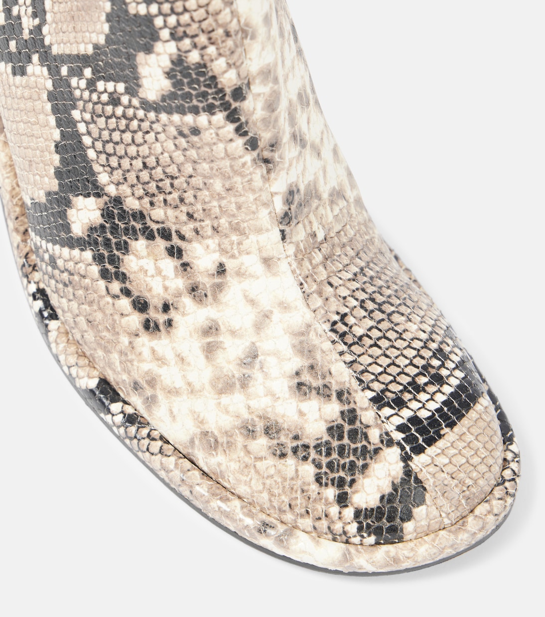 Teo snake-effect leather ankle boots | Souliers Martinez