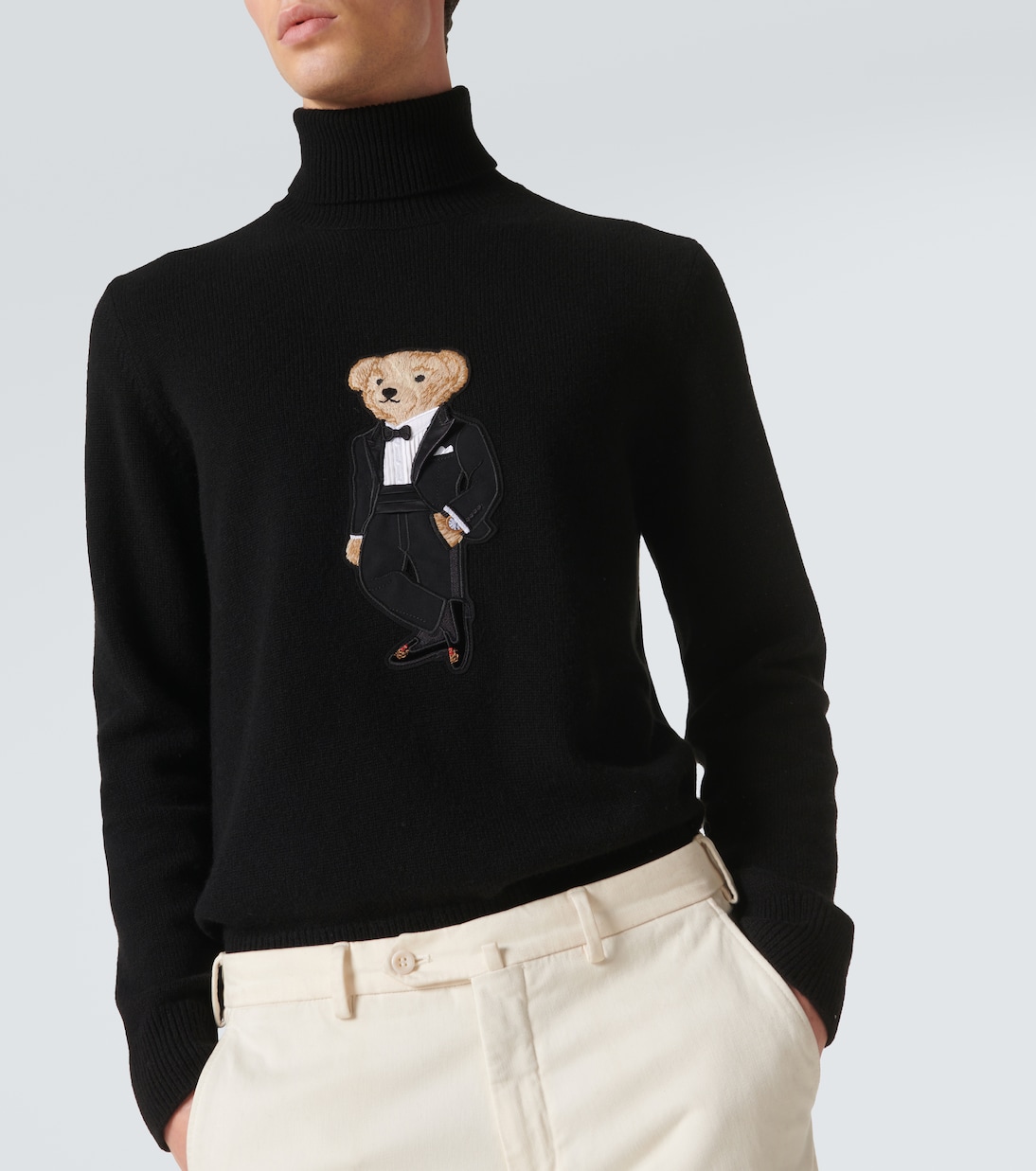 Polo Bear cashmere turtleneck sweater | Ralph Lauren Purple Label