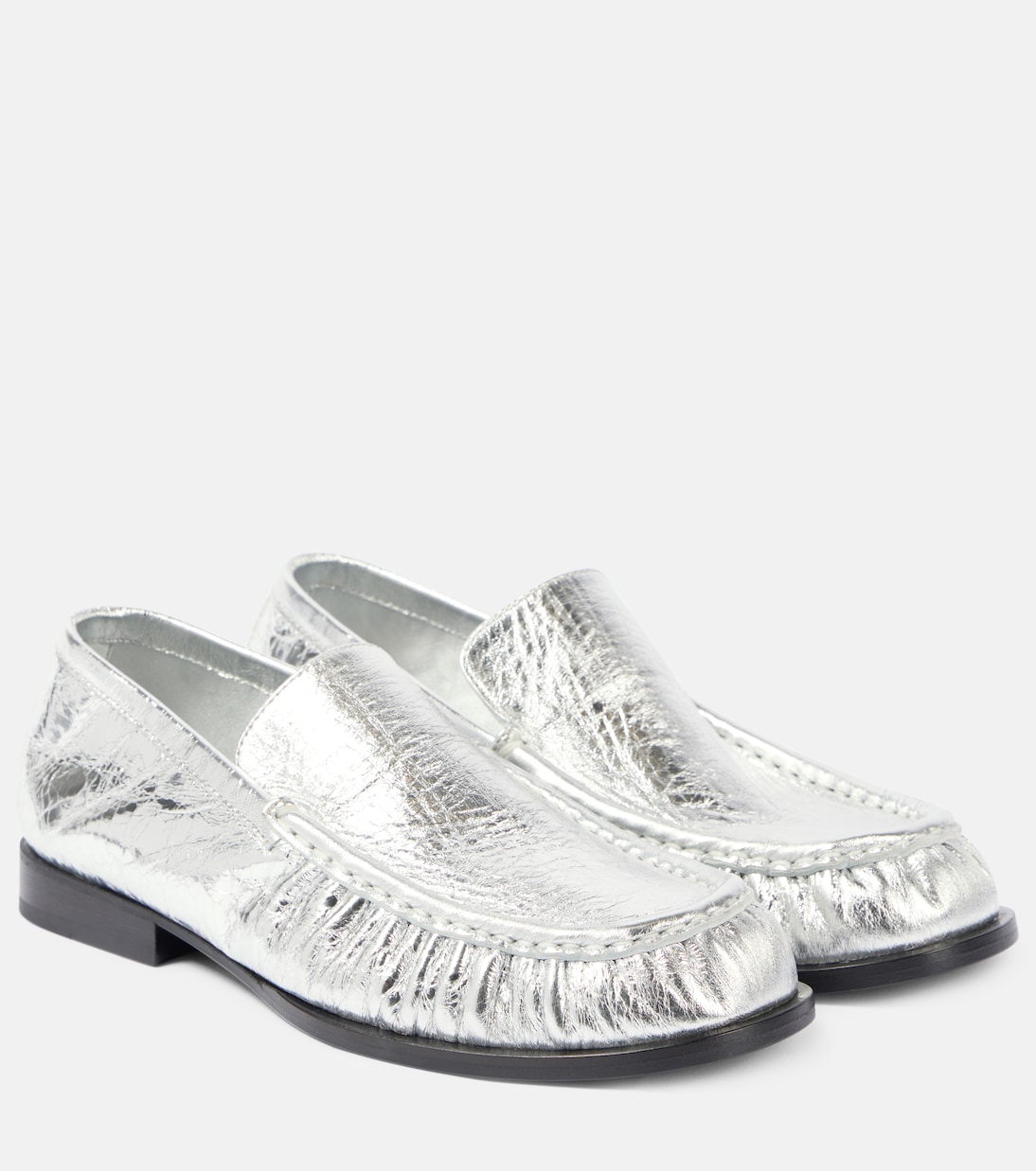 Mocassini in pelle metallizzata | Dries Van Noten