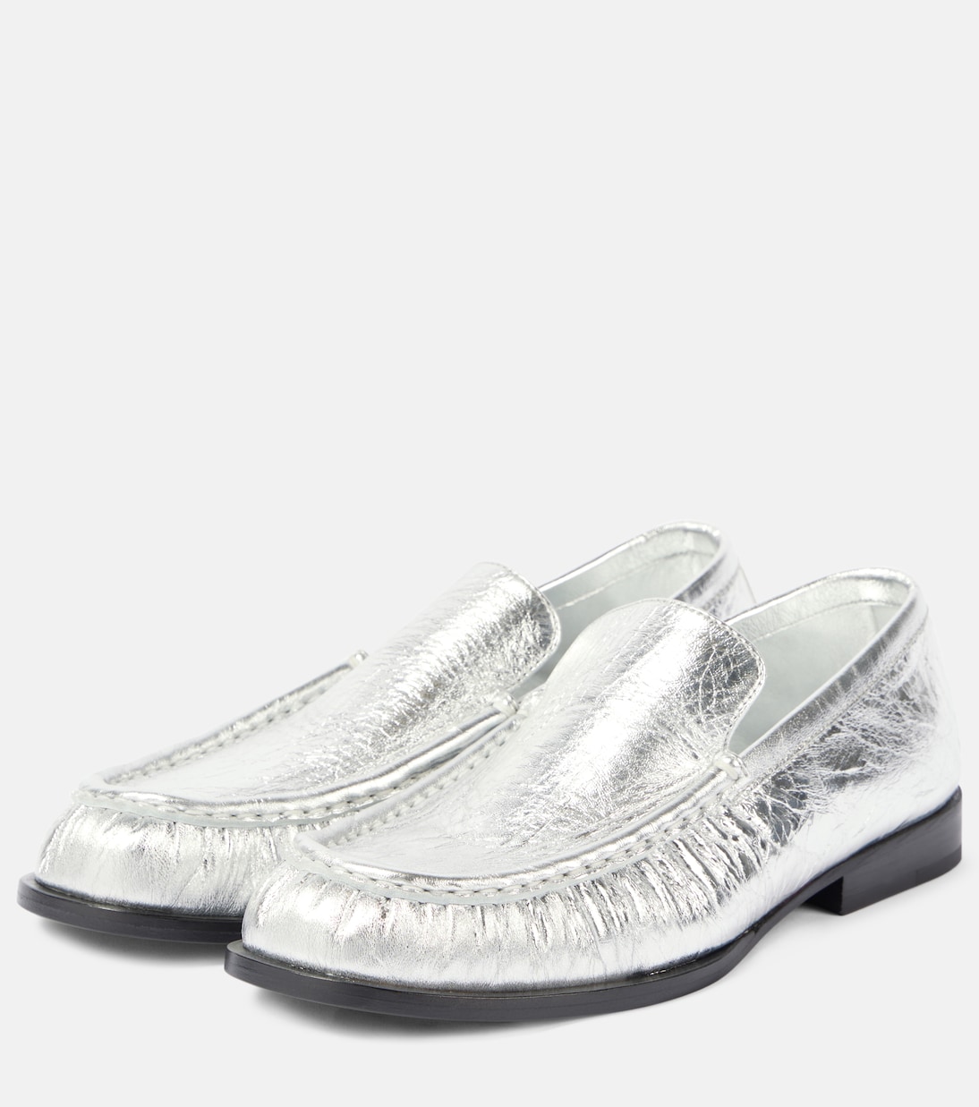 Mocassini in pelle metallizzata | Dries Van Noten