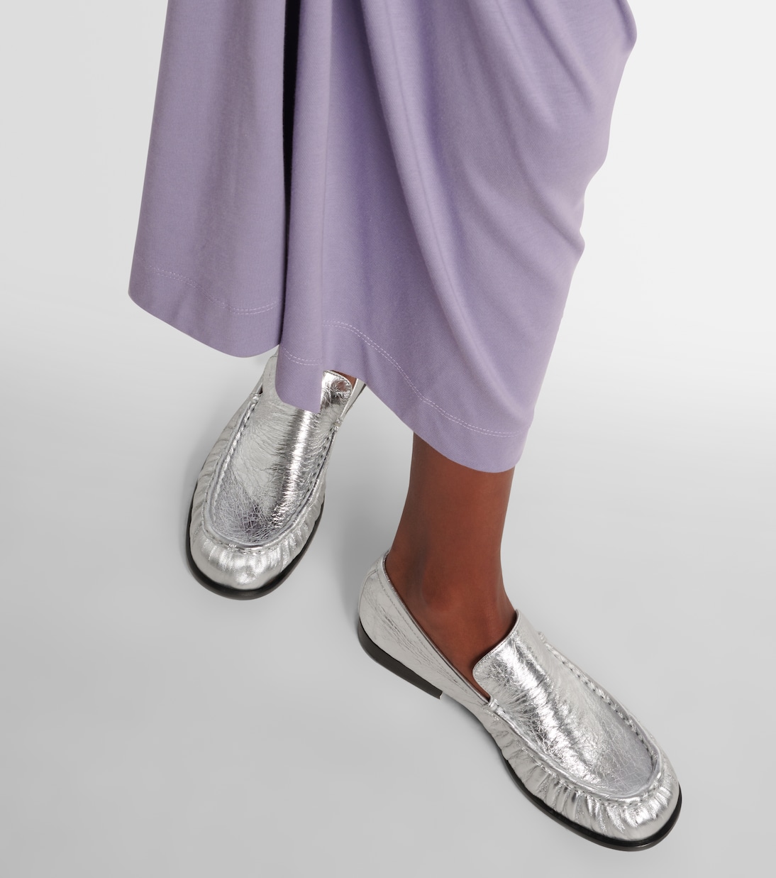 Mocassini in pelle metallizzata | Dries Van Noten