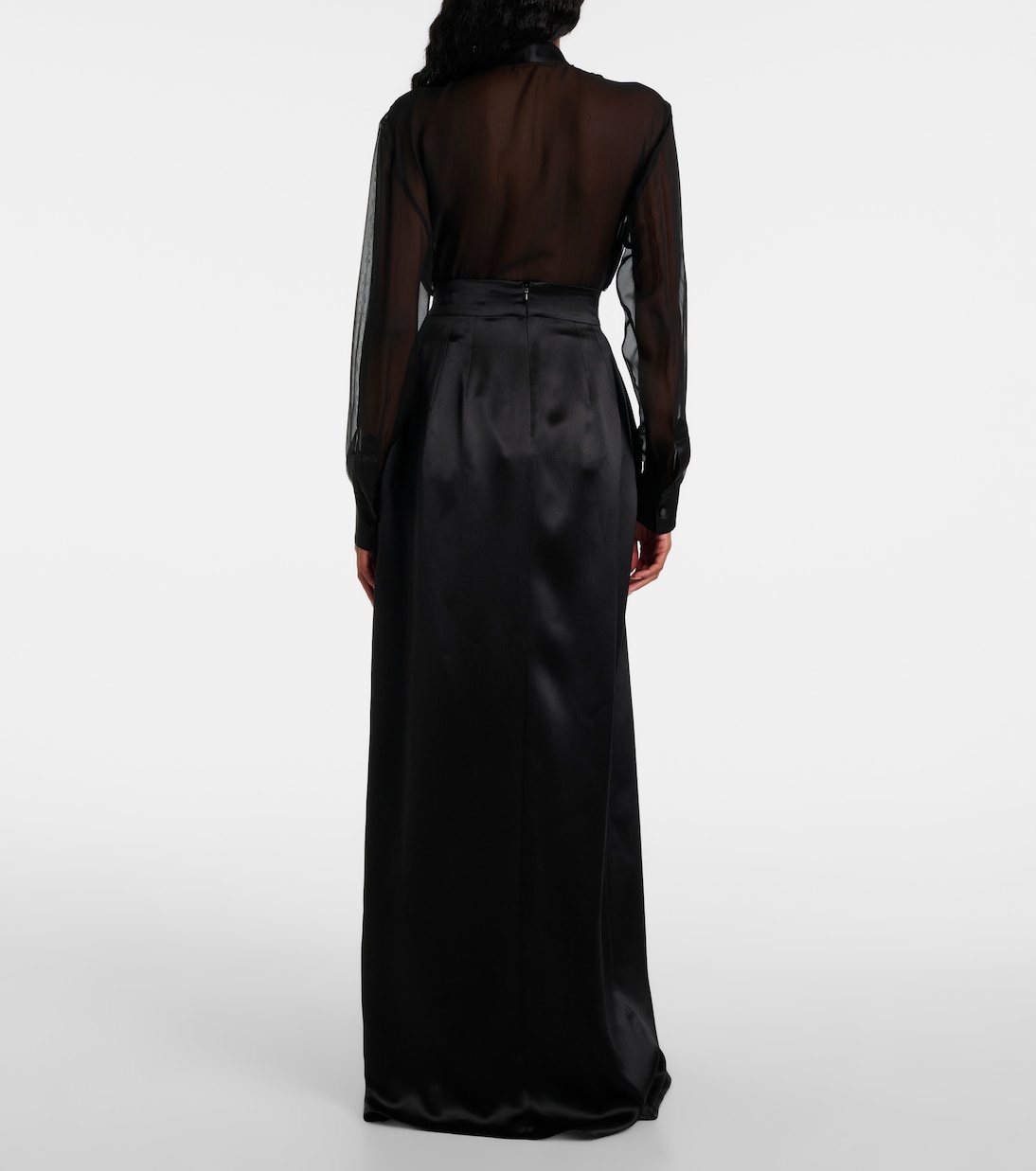 Jupe longue en satin de soie | Dolce&Gabbana