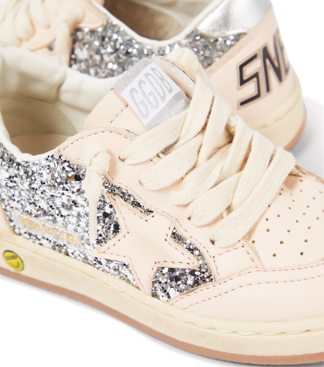 Baskets Ball Star Junior en cuir à paillettes | Golden Goose Kids