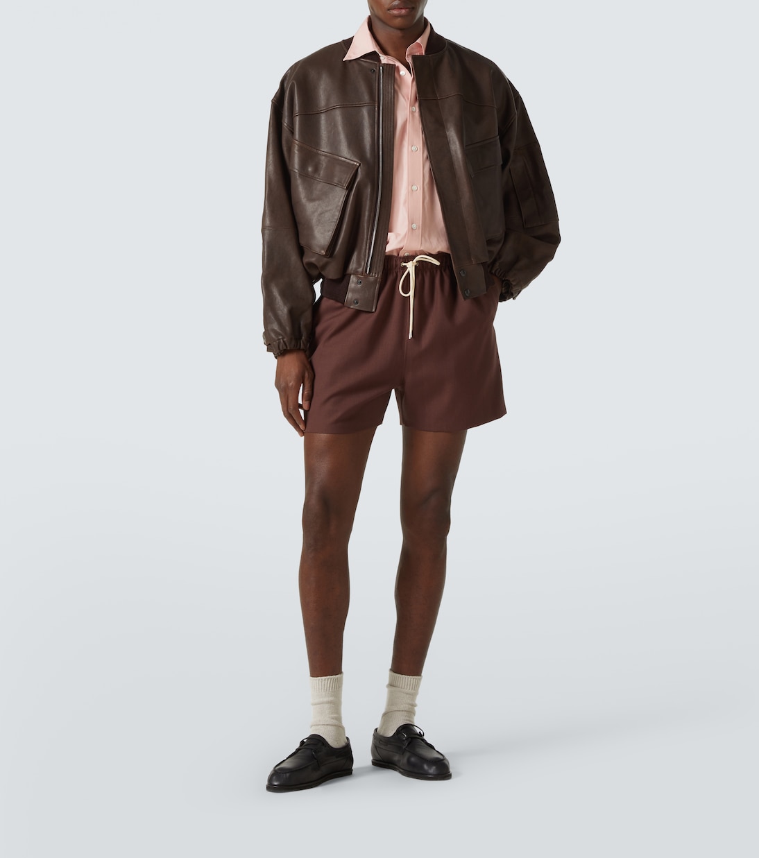 Shorts in lana e mohair | Auralee