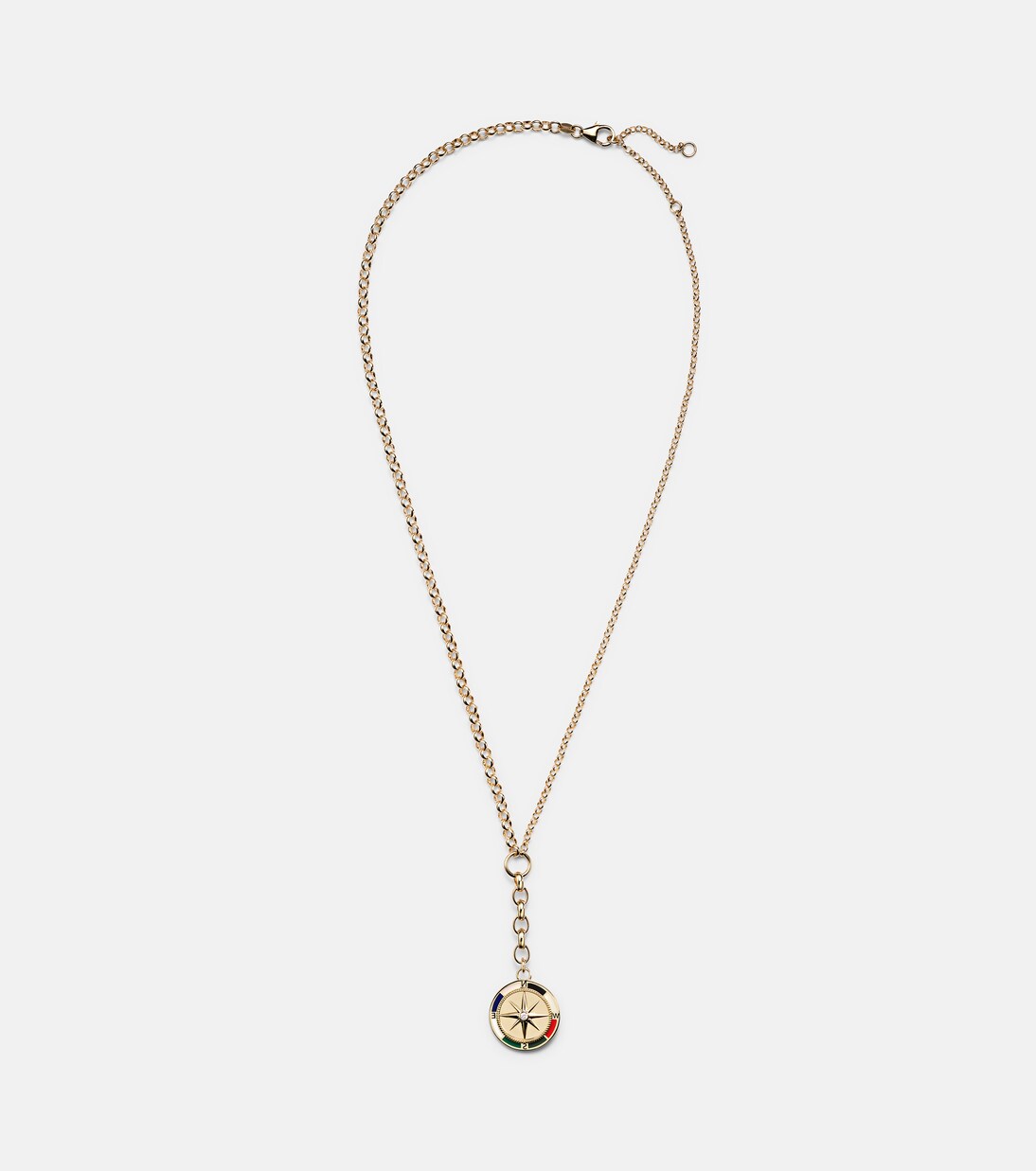 Collier Internal Compass en or 18 ct, diamants et émail | FoundRae