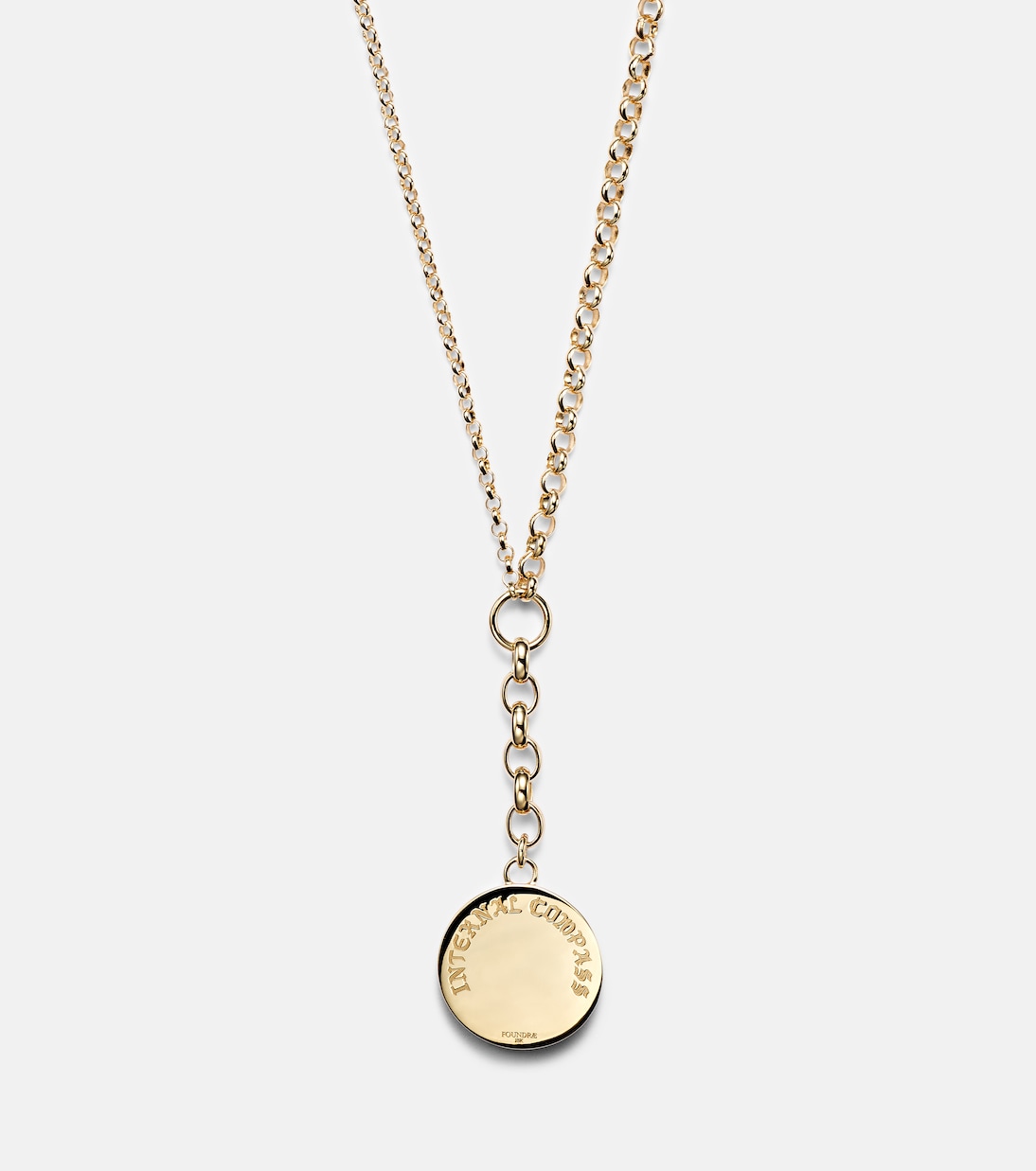 Collier Internal Compass en or 18 ct, diamants et émail | FoundRae