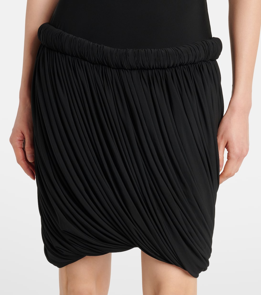 Abito midi in jersey drappeggiato | Alaïa