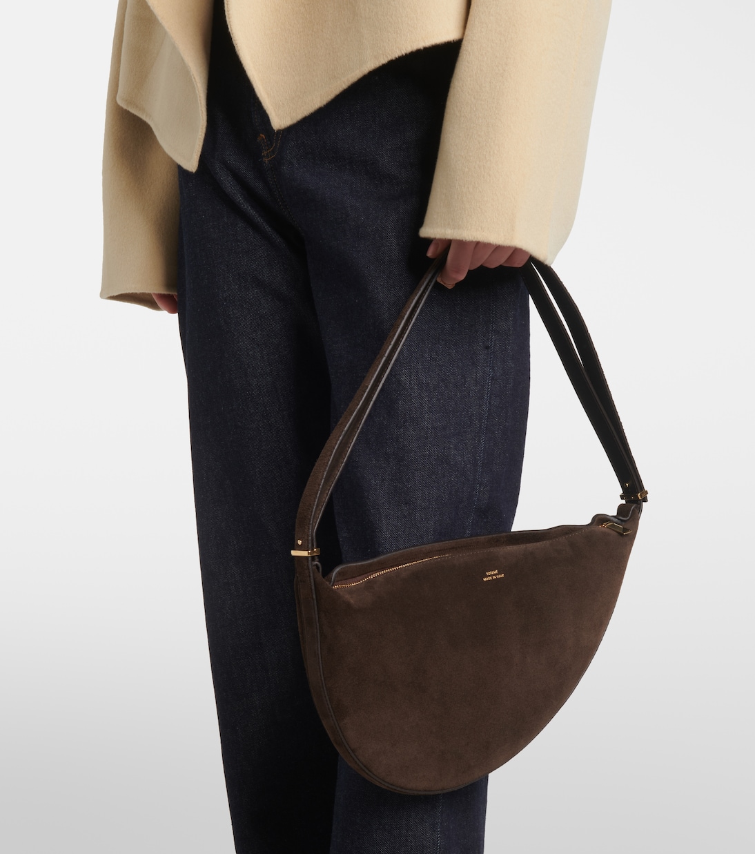 Sac Scooped en daim | Toteme