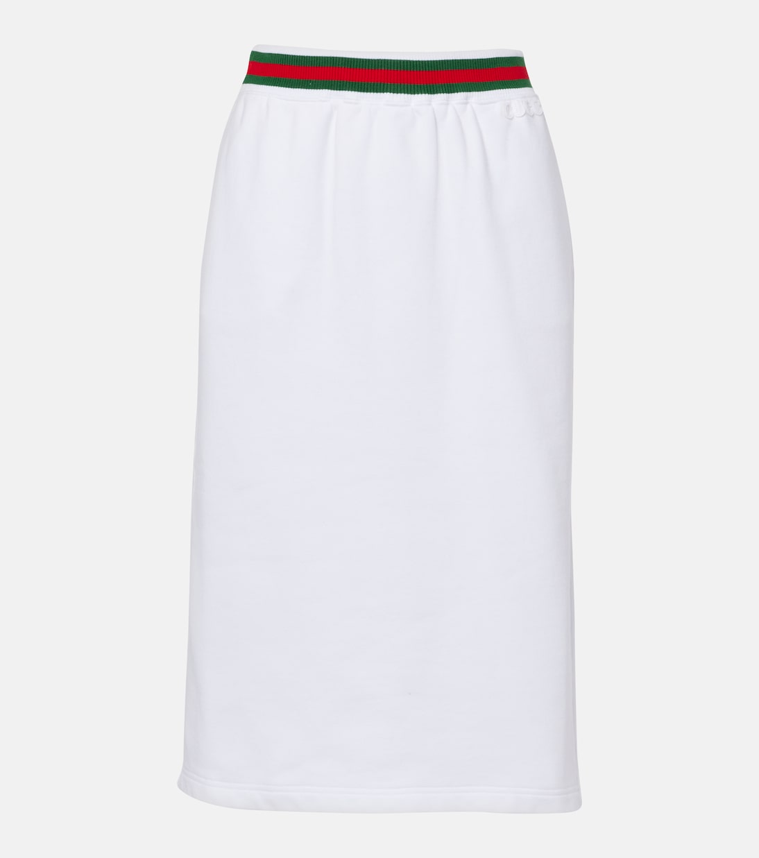 Falda midi de jersey de algodón | Gucci
