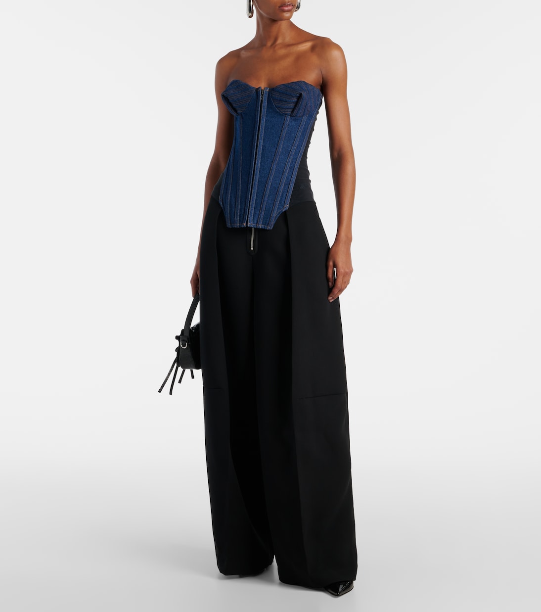 Pantaloni a gamba larga in crêpe | Jean Paul Gaultier